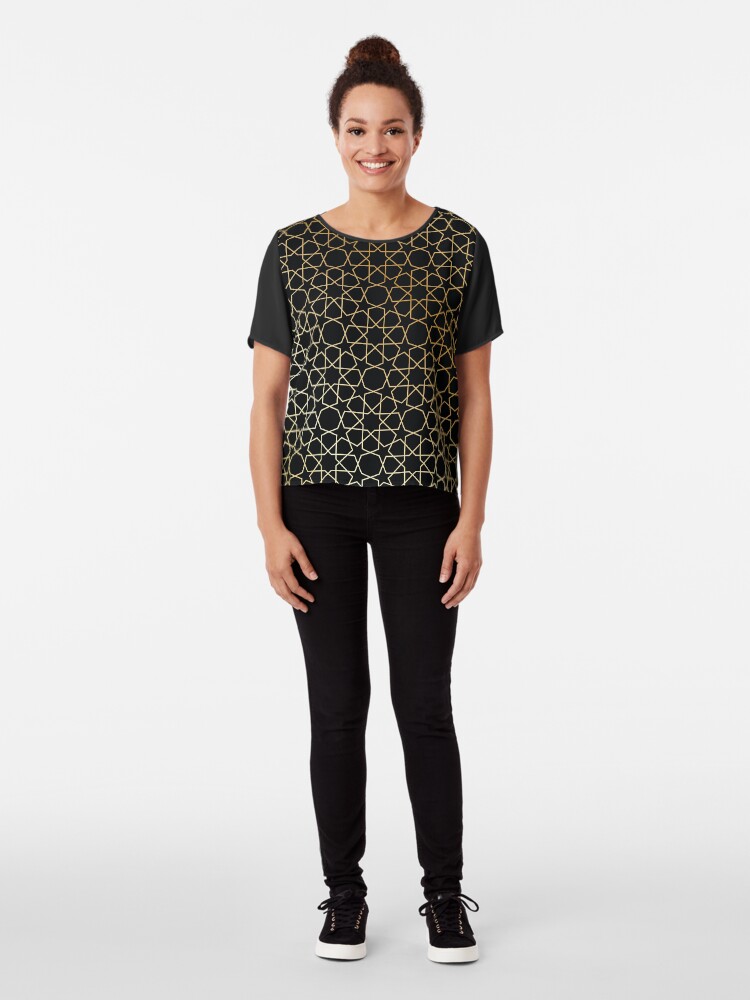 Alternate view of Moroccan 9 Chiffon Top
