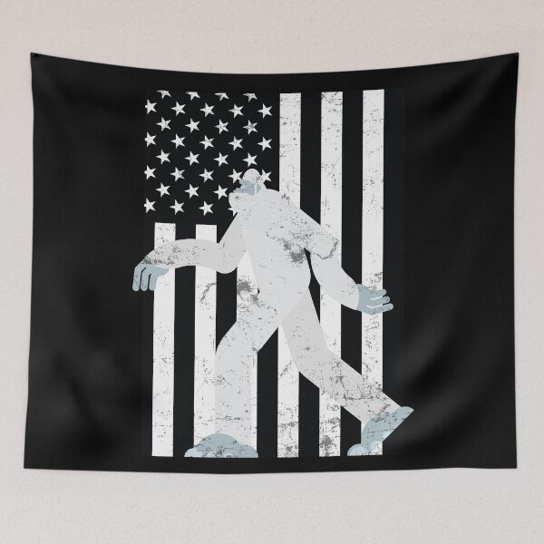 Item preview, Halloween Bigfoot with USA Flag (Grunge)- Sasquatch Halloween Costume designed and sold by CaitU.