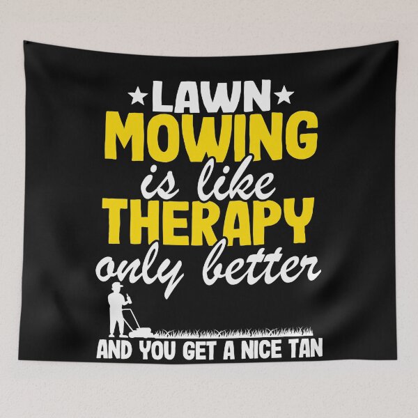 Item preview, Lawn Mowing Is Like Therapy Gardening Mowing Dad Gift designed and sold by Stronzi.