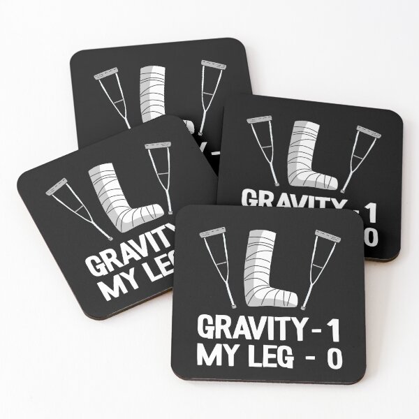 Item preview, Funny Broken Leg Gravity 1 My Leg 0 Recovery Get Well Soon designed and sold by Stronzi.
