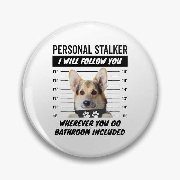 Item preview, The Disapproving Stalker of the Corgis – Furry Tricolor Corgi designed and sold by More Cute Dogs.