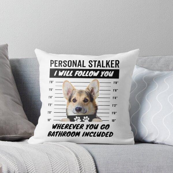 Item preview, The Disapproving Stalker of the Corgis – Furry Tricolor Corgi designed and sold by More Cute Dogs.