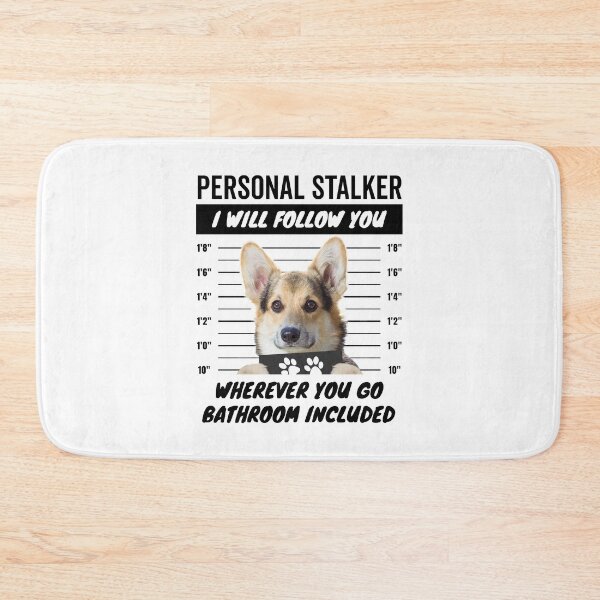 Item preview, The Disapproving Stalker of the Corgis – Furry Tricolor Corgi designed and sold by More Cute Dogs.