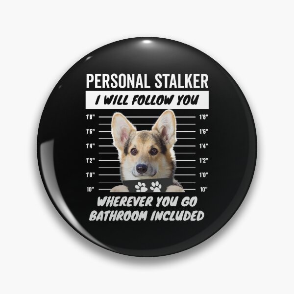 Item preview, The Disapproving Stalker of the Corgis – Furry Tricolor Corgi designed and sold by More Cute Dogs.