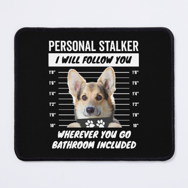 Item preview, The Disapproving Stalker of the Corgis – Furry Tricolor Corgi designed and sold by More Cute Dogs.