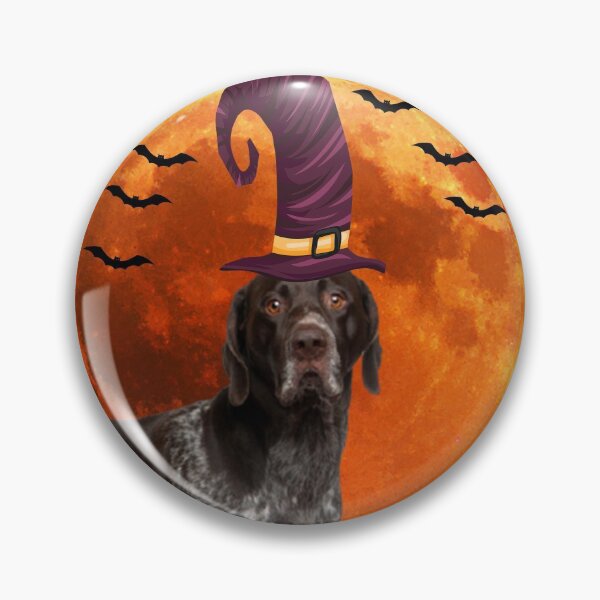 Item preview, Cute german shorthaired pointer dog with witch hat designed and sold by alaechamlal.