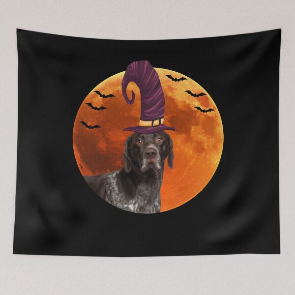 Item preview, Cute german shorthaired pointer dog with witch hat designed and sold by alaechamlal.