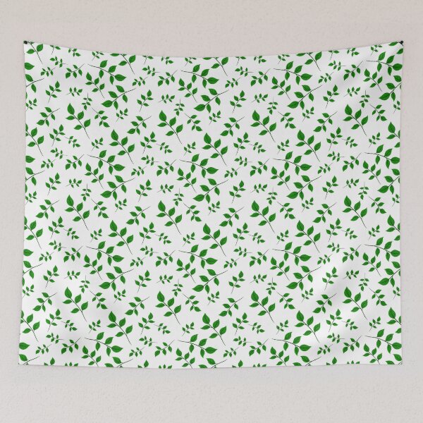 Item preview, Green Leaf Pattern Bed Sheet Design designed and sold by PodiShawna.