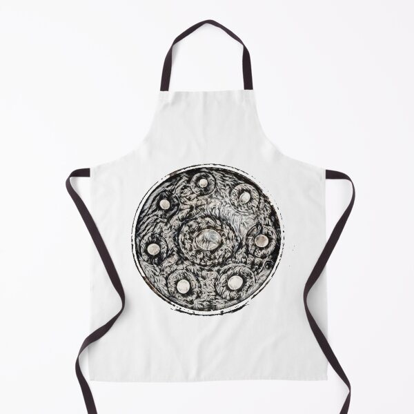 Item preview, Handpan sketch dark cloudy moon design. designed and sold by TrippyEarth.