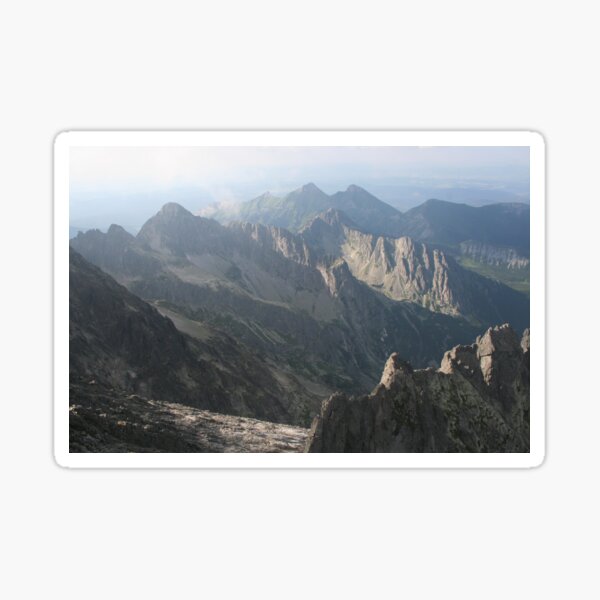 View of the mountains north of Lomnicky Stit Sticker