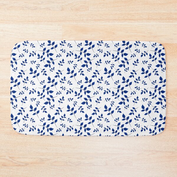 Item preview, Blue Leaf Pattern Bed Sheet Design designed and sold by PodiShawna.