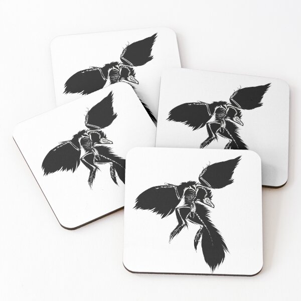 Item preview, Archaeopteryx dinosaurs skeleton tattoo black  designed and sold by Mothartink.