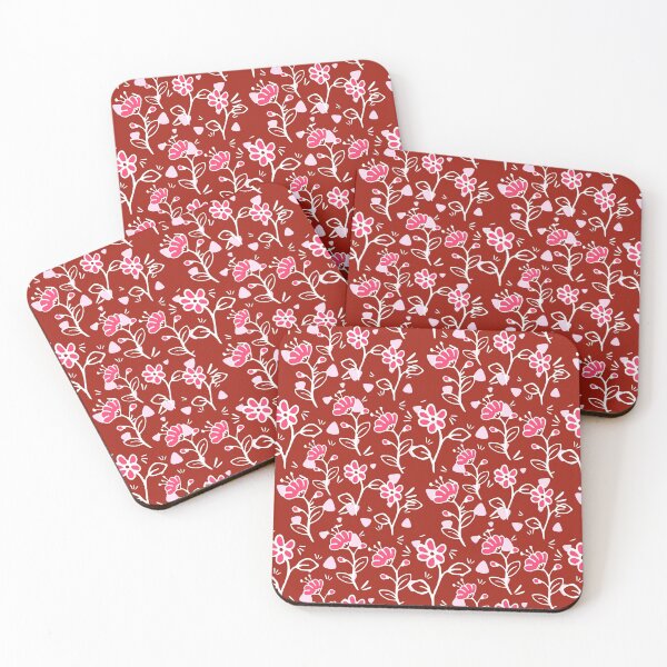 Item preview, Red and Pink Pattern Bed Sheet Design designed and sold by PodiShawna.
