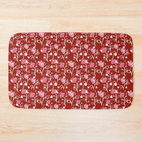 Item preview, Red and Pink Pattern Bed Sheet Design designed and sold by PodiShawna.