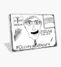 Occupy Healthcare editorial cartoon Laptop Skin