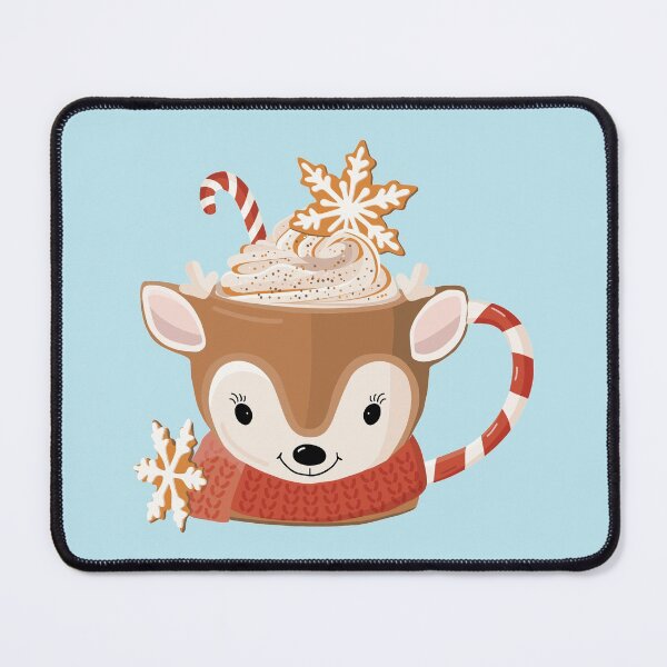 Item preview, Deer Shaped Mug Of Christmas Marshmallow Hot Cocoa designed and sold by Alicia Chee.