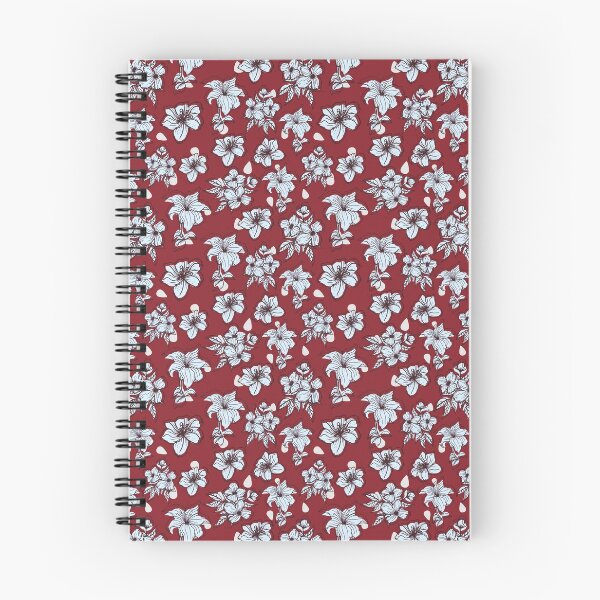 Item preview, Blue Flower Pattern in Maroon Color Background Bed Sheet Design designed and sold by PodiShawna.