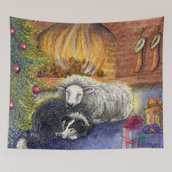 Item preview, Sheepdog and Ewe 'Merry Christmas to Ewe' designed and sold by SusanAlisonArt.