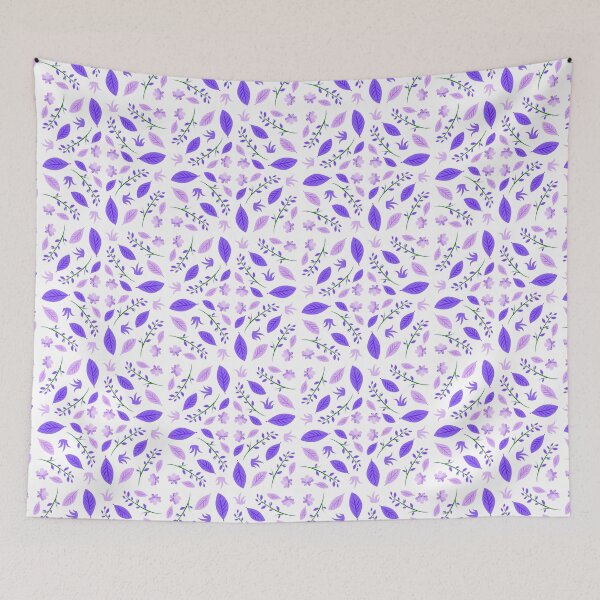 Item preview, Light Purple Flower Pattern Bed Sheet Design designed and sold by PodiShawna.