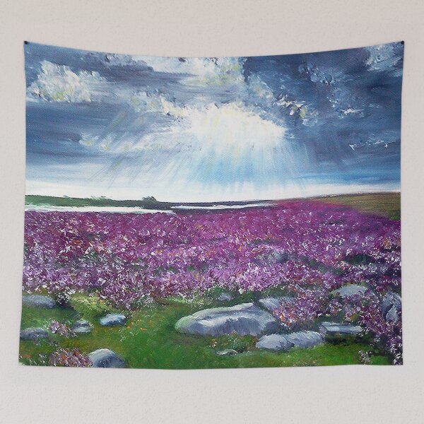 Artikelvorschau, STURMHIMMEL ÜBER BLUMENFELD, LANDSCHAFT FINE ART PRINT, LANDSCHAFT INSPIRIERT VON DER NATUR entworfen und verkauft von Adri Barnard.