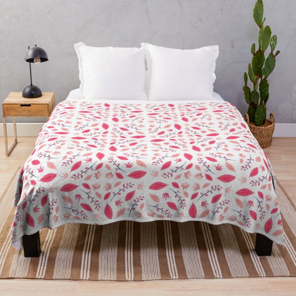 Item preview, Pink Red Flower Pattern Bed Sheet Design designed and sold by PodiShawna.