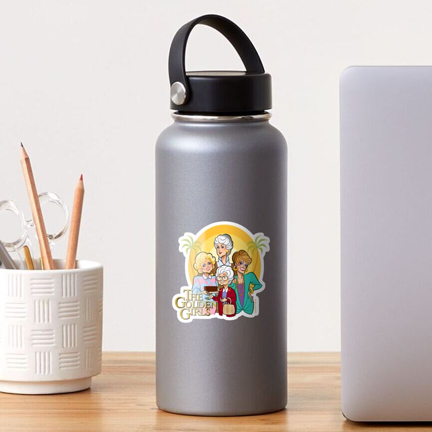 The Golden Girls 32-Ounce Twist Spout Water Bottle And Sticker Set