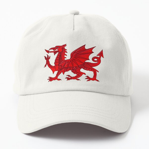 Welsh Dragon With a Bevel Effect Dad Hat