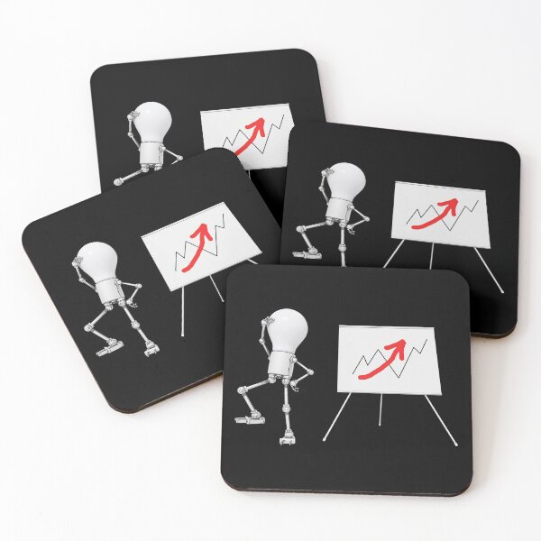 Item preview, Lightbulbs figure and flipchart with sales curve designed and sold by MIRO3D.