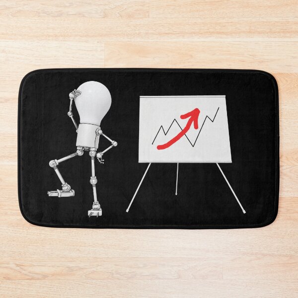 Item preview, Lightbulbs figure and flipchart with sales curve designed and sold by MIRO3D.