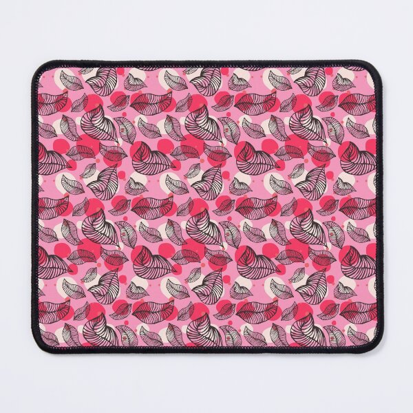 Item preview, Pink Leaf Pattern Bed Sheet Design designed and sold by PodiShawna.
