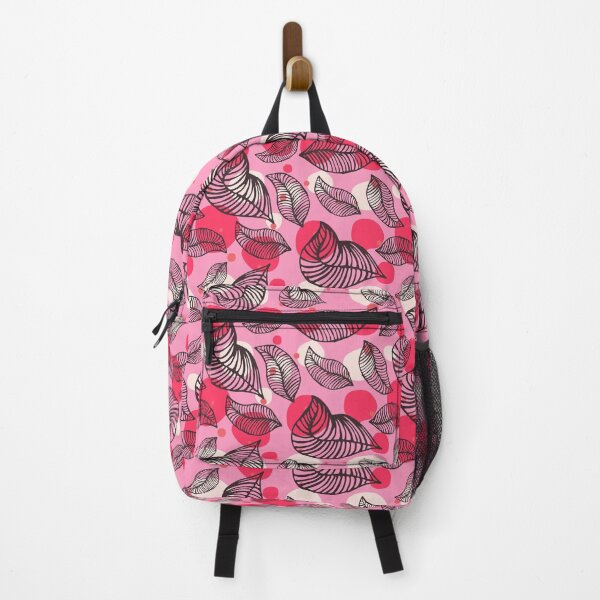 Item preview, Pink Leaf Pattern Bed Sheet Design designed and sold by PodiShawna.