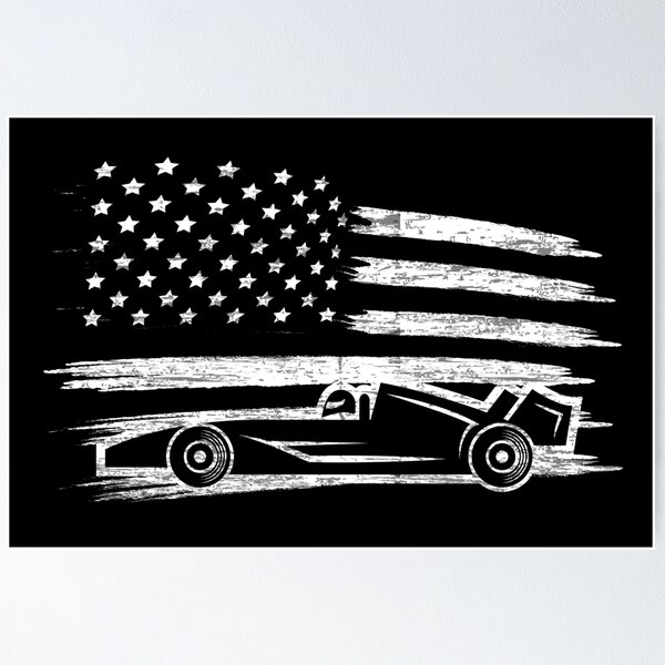 Item preview, Patriotic Formula 1 with American Flag - F 1 Grand Prix with USA Flag designed and sold by CaitU.