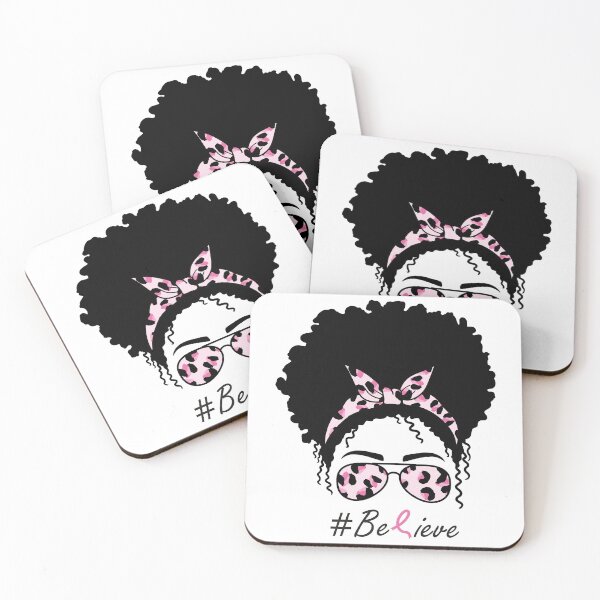 Item preview, Breast Cancer Awareness Messy Bun Warrior Believe Women designed and sold by CocktailDesigns.