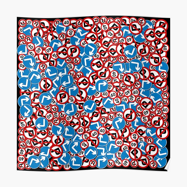 " Traffic signs" Poster for Sale by Flowerial Redbubble