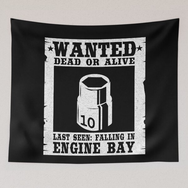 Item preview, Wanted Last Seen Falling In Engine Bay Funny Mechanic designed and sold by Stronzi.