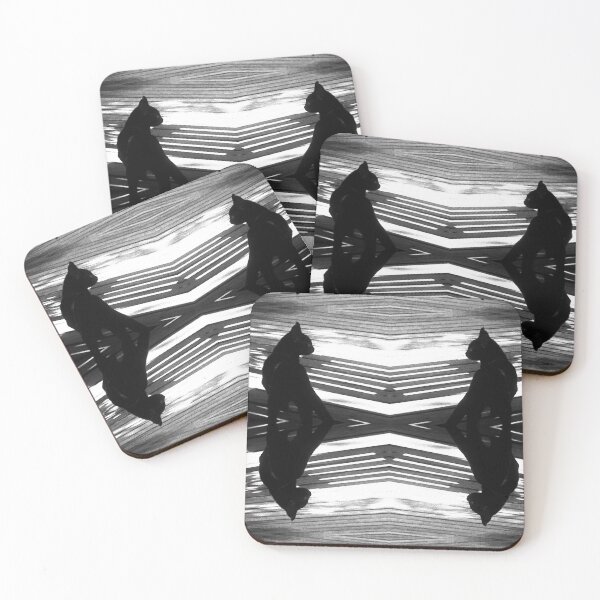 Item preview, Boardwalk Black Cat Contrast Shadows  designed and sold by SpiritGifts.