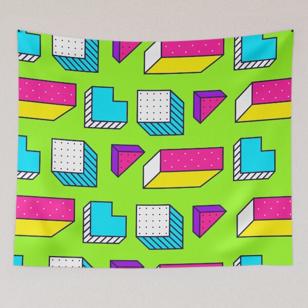 Item preview, 80s Colorful Memphis Vaporwave Pattern designed and sold by designandclouds.
