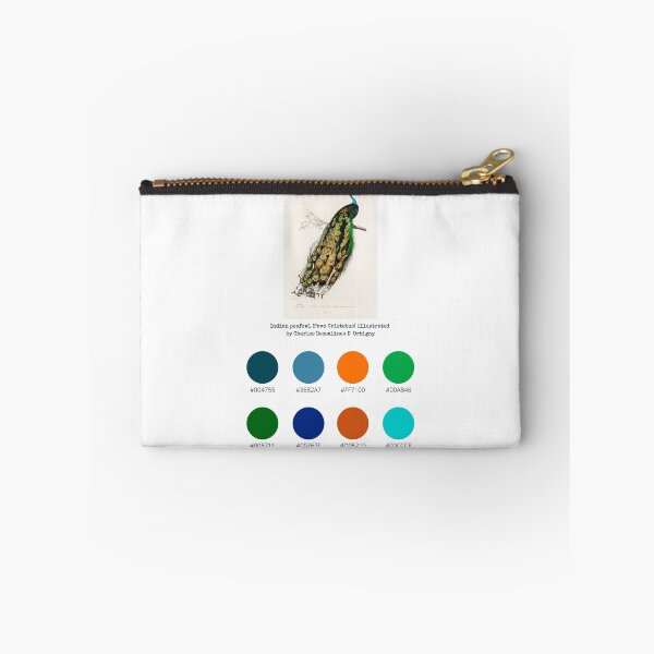 Item preview, Colour Palette of Indian peafowl (Pavo Cristatus) illustrated by Charles Dessalines D' Orbigny designed and sold by CoffeewithAnh.