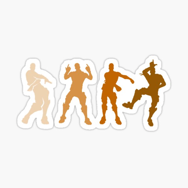 x9 funny fortnite inspired dancing characters stickers decal vinyl 