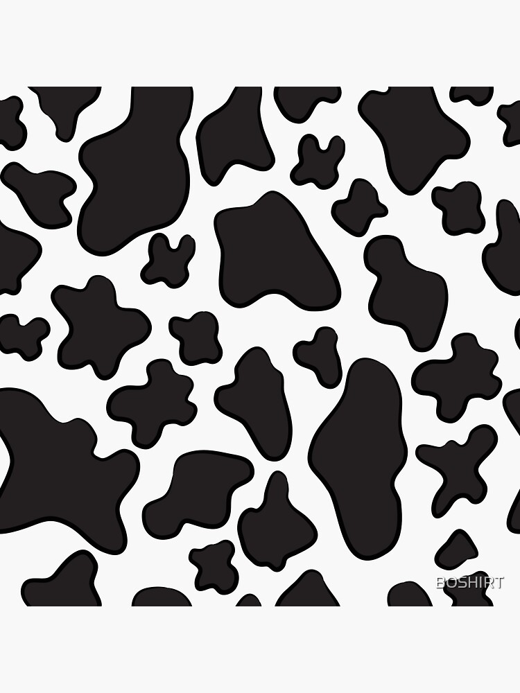 GOOD MOO Cows Lover Aesthetic Cow Print pattern Black and White