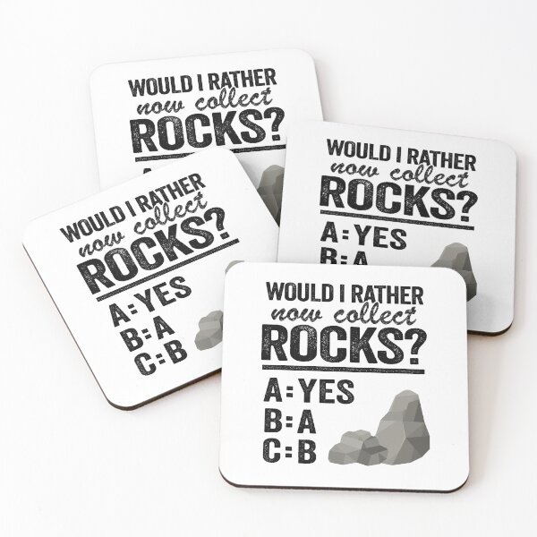 Item preview, Would I Rather Now Collect Rocks Collector Mineral Geologist designed and sold by Stronzi.