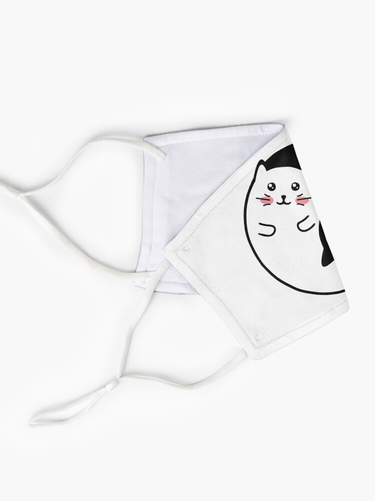 Alternate view of Yin Yang Balancing Cats Mask