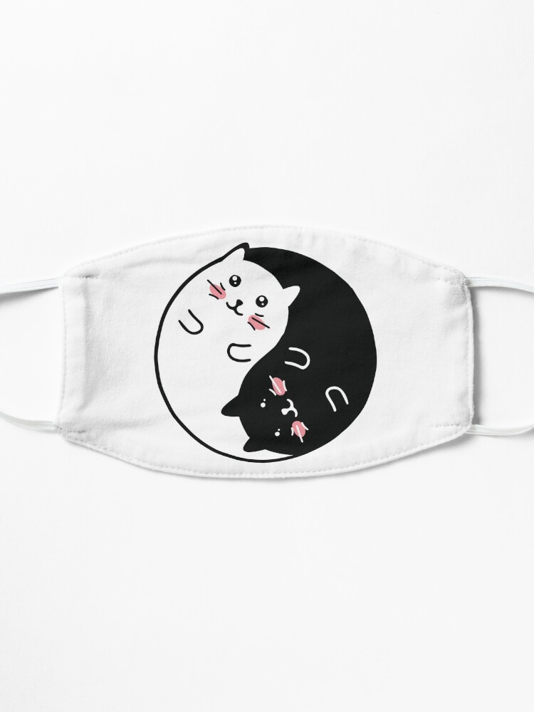 Alternate view of Yin Yang Balancing Cats Mask