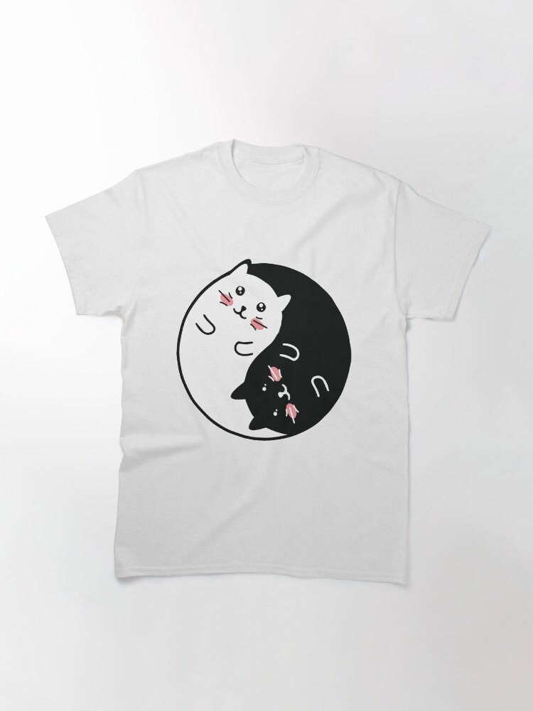Alternate view of Yin Yang Balancing Cats Classic T-Shirt