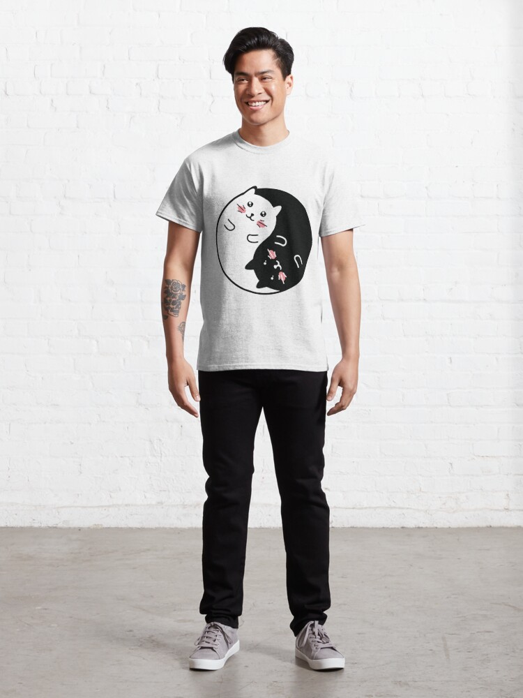Alternate view of Yin Yang Balancing Cats Classic T-Shirt
