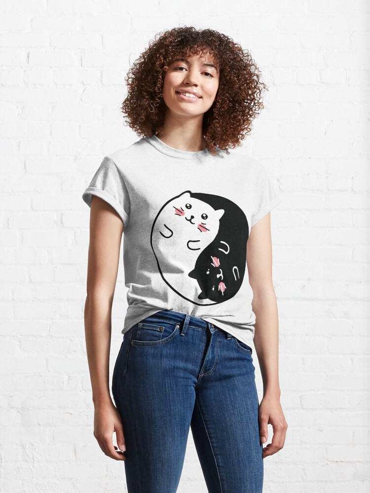 Alternate view of Yin Yang Balancing Cats Classic T-Shirt