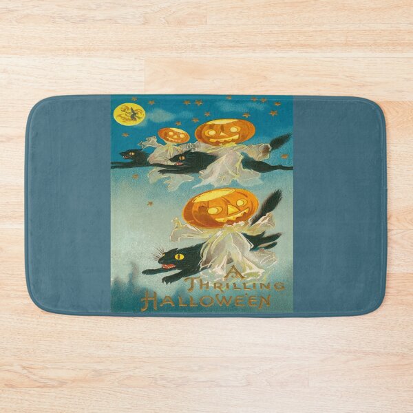 Item preview, A Thrilling Halloween Flying Cats Vintage Art Vector designed and sold by taiche.