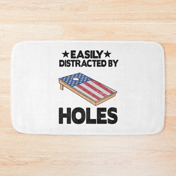 Item preview, Easily Distracted By Holes Joke Board American Flag Cornhole designed and sold by Stronzi.