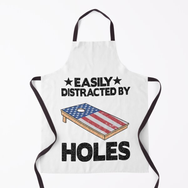 Item preview, Easily Distracted By Holes Joke Board American Flag Cornhole designed and sold by Stronzi.
