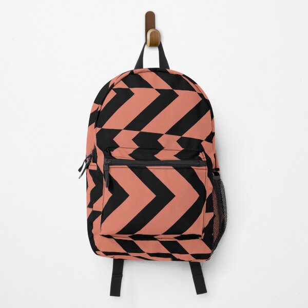 Item preview, Peach and Black Retro Chevron Stripe Pattern Coordinates W/ Sherwin Williams Rejuvenate SW 6620 2022 Popular Color - Colour - Hue designed and sold by ColorOfTheYears.